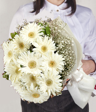 White Gelberas Bouquet